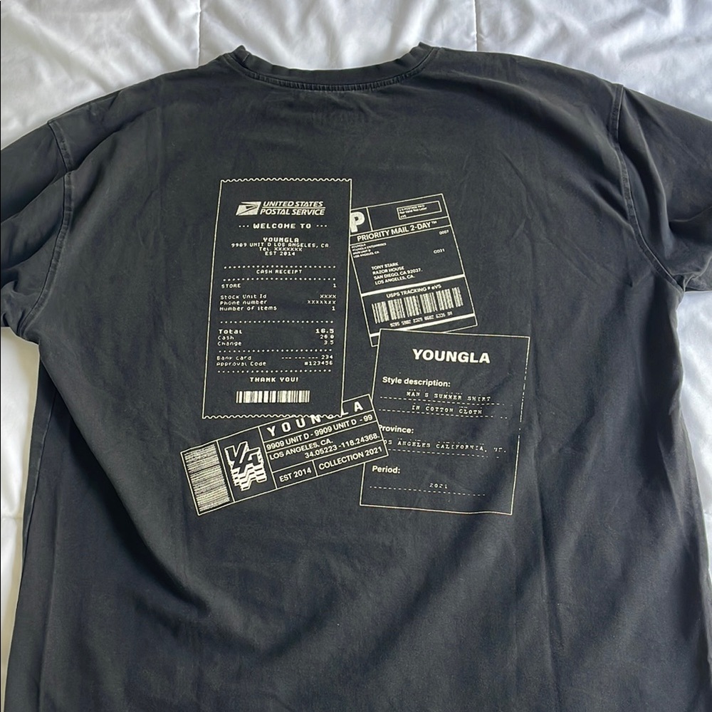 YoungLA Black Graphic Tee